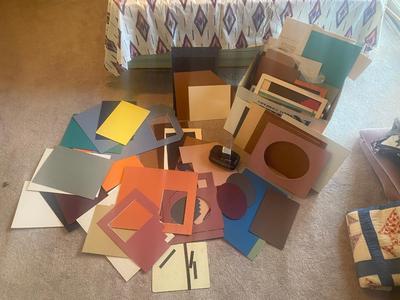 HUGE LOT OF PICTURE MATTING & MAT CUTTER