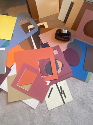 HUGE LOT OF PICTURE MATTING & MAT CUTTER