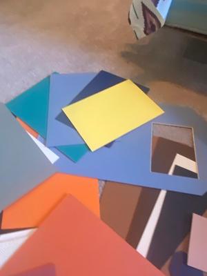 HUGE LOT OF PICTURE MATTING & MAT CUTTER