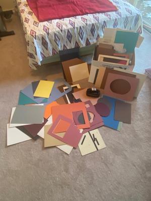 HUGE LOT OF PICTURE MATTING & MAT CUTTER