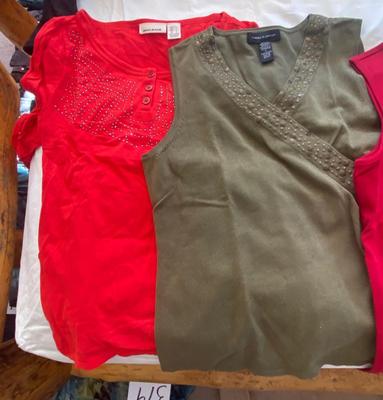 LADIES SIZE LARGE TOPS