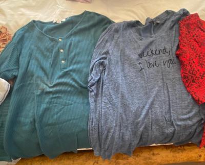 LADIES, SHIRTS, AND BLOUSES SIZE LARGE