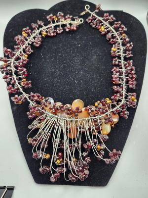 Smokey Quartz and Amethyst Necklace