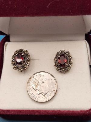 Rubellite Tourmaline Pierced Earrings