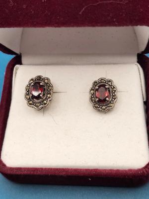 Rubellite Tourmaline Pierced Earrings