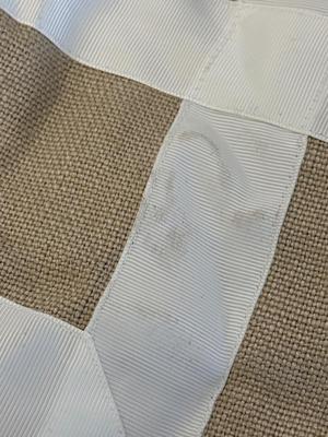 Linen-look Khaki & Cream Table Cover w/ Underskirt (1018CR-ES)