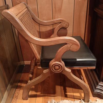 LOT 3: Thomasville MCM Cane Back Chair