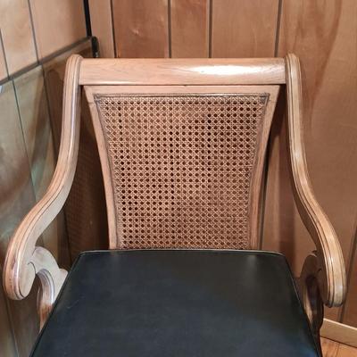 LOT 3: Thomasville MCM Cane Back Chair