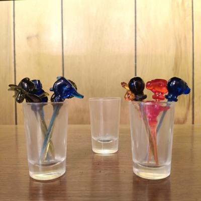 LOT 4: Vintage Spanish-Style Carved Wood Bar w/ Glasses & More