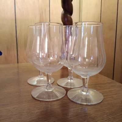 LOT 4: Vintage Spanish-Style Carved Wood Bar w/ Glasses & More