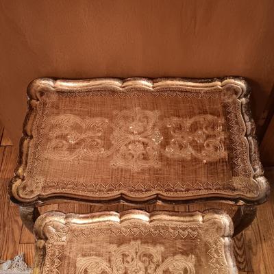 LOT 5: Vintage Florentine-Style Gilt Nesting Tables