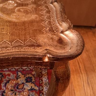 LOT 5: Vintage Florentine-Style Gilt Nesting Tables