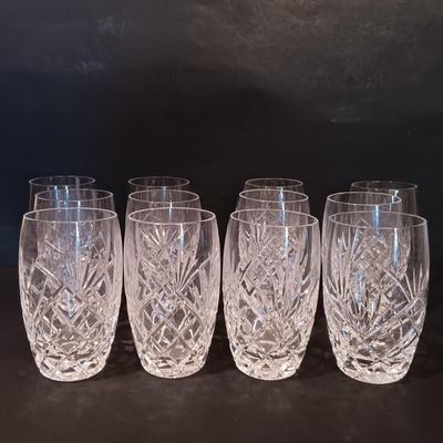 LOT 6: Galway Crystal Ashford Highball Glasses (Set of 12)
