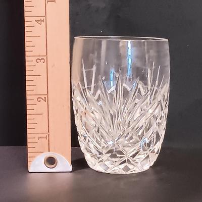LOT 7: Galway Crystal Ashford Juice Pitcher with (Set of 12) Double Old Fashioned Glasses