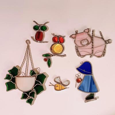LOT 11: Collection of 6 Stained Glass Suncatchers
