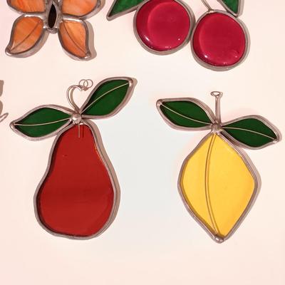 LOT 12: Collection of 6 Summer-Themed Stained Glass Ornaments