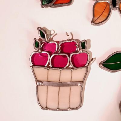 LOT 12: Collection of 6 Summer-Themed Stained Glass Ornaments