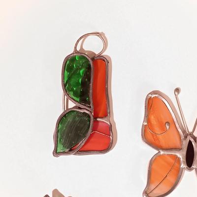 LOT 12: Collection of 6 Summer-Themed Stained Glass Ornaments