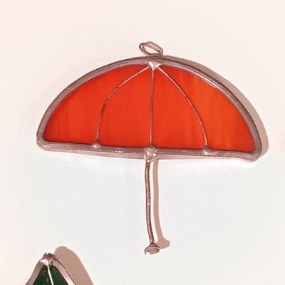 LOT 13: Collection of 5 Spring-Themed Stained Glass Suncatchers