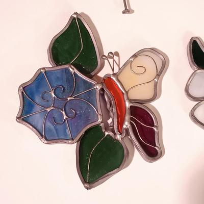 LOT 13: Collection of 5 Spring-Themed Stained Glass Suncatchers