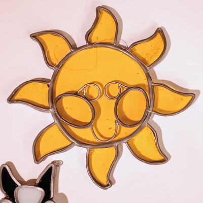 LOT 13: Collection of 5 Spring-Themed Stained Glass Suncatchers