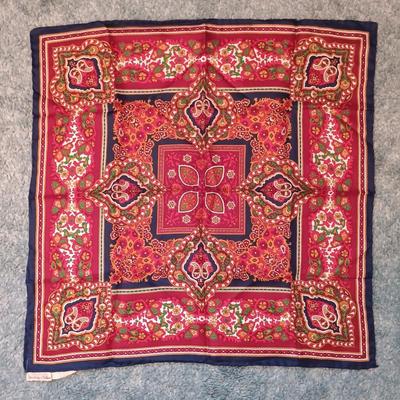 LOT 14: Vintage Etienne Aigner Burgundy Shoulder Bag with Matching Gloves & Strawbridge & Clothier Scarf