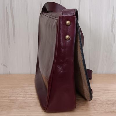 LOT 14: Vintage Etienne Aigner Burgundy Shoulder Bag with Matching Gloves & Strawbridge & Clothier Scarf