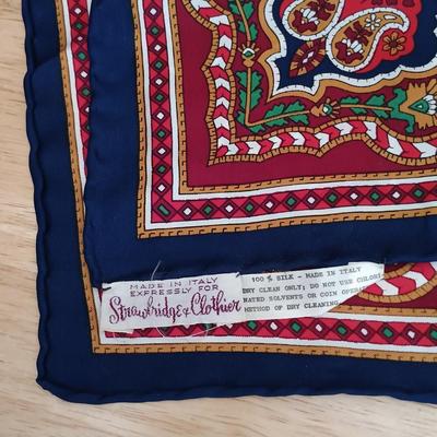 LOT 14: Vintage Etienne Aigner Burgundy Shoulder Bag with Matching Gloves & Strawbridge & Clothier Scarf