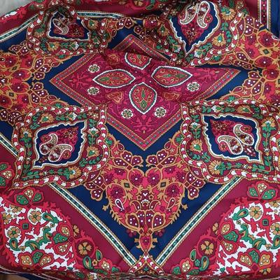 LOT 14: Vintage Etienne Aigner Burgundy Shoulder Bag with Matching Gloves & Strawbridge & Clothier Scarf