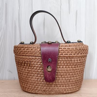 LOT 15: Vintage Etienne Aigner Wicker Basket Bag & Prentice Wicker Handbag