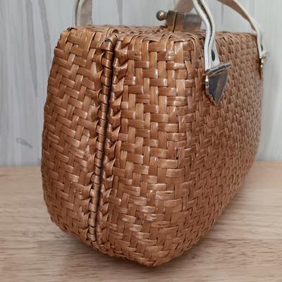 LOT 15: Vintage Etienne Aigner Wicker Basket Bag & Prentice Wicker Handbag
