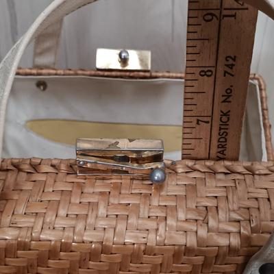 LOT 15: Vintage Etienne Aigner Wicker Basket Bag & Prentice Wicker Handbag