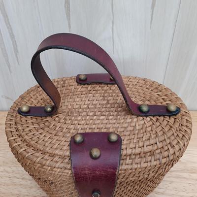 LOT 15: Vintage Etienne Aigner Wicker Basket Bag & Prentice Wicker Handbag