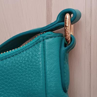 LOT 17: Vera Bradley Mini Vivian Blue Crossbody Bag with Cover & Silver-Tone Locket Bracelet