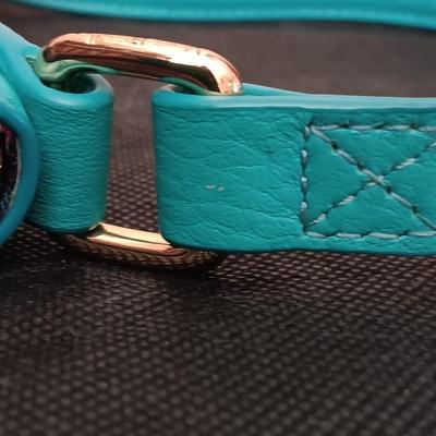 LOT 17: Vera Bradley Mini Vivian Blue Crossbody Bag with Cover & Silver-Tone Locket Bracelet