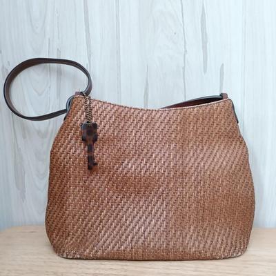 LOT 18: Fossil Weave Woven Handbag, Austin Designs Handbag & Capezio Crossbody Bag