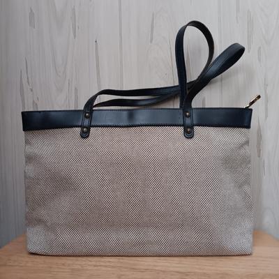 LOT 19: Vintage Liz Claiborne Leather Trim Handbag with Matching Change Purse & John Romain Tweed Handbag