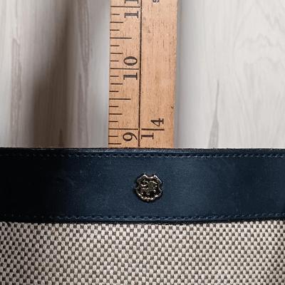 LOT 19: Vintage Liz Claiborne Leather Trim Handbag with Matching Change Purse & John Romain Tweed Handbag