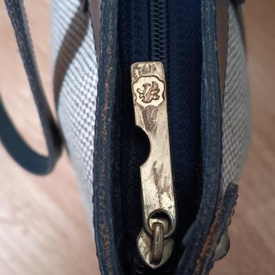 LOT 19: Vintage Liz Claiborne Leather Trim Handbag with Matching Change Purse & John Romain Tweed Handbag