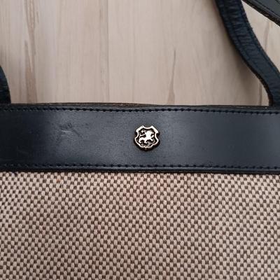 LOT 19: Vintage Liz Claiborne Leather Trim Handbag with Matching Change Purse & John Romain Tweed Handbag