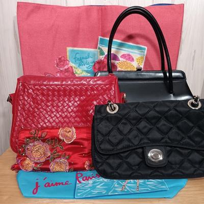 LOT 20: Vintage Dofan of France Handbag, Lancôme Paris Handbag and Cosmetic Bag, Talbots Crossbody & More