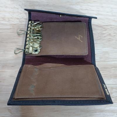 LOT 21: Biagi Leather Key Wallet, Ralph Lauren Wristlet, Brighton Wallet, Etienne Aigner Pen & More