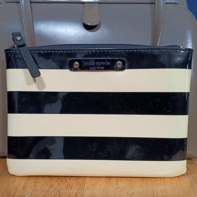 LOT 24: Vintage Coblentz Handbag, Kate Spade Striped Mini Pouch & Guerlain Tote Bag
