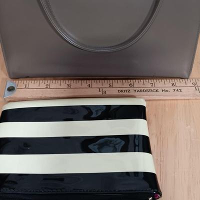 LOT 24: Vintage Coblentz Handbag, Kate Spade Striped Mini Pouch & Guerlain Tote Bag