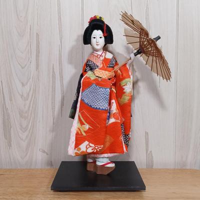 LOT 25: Vintage Ichimatsu Doll, Imari-Style Japanese Fan Dish, Handpainted Fans & More