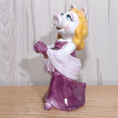 LOT 26: Vintage Jim Henson Muppets Sigma Taste Setter Miss Piggy Ceramic Vase and Mug with Kermit the Frog Dish