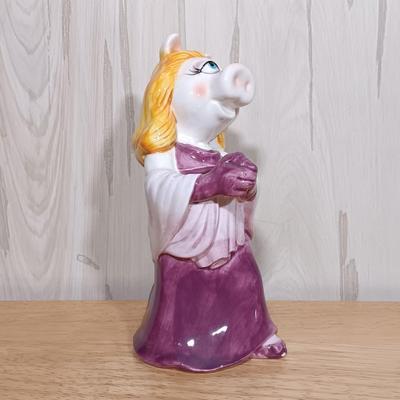 LOT 26: Vintage Jim Henson Muppets Sigma Taste Setter Miss Piggy Ceramic Vase and Mug with Kermit the Frog Dish