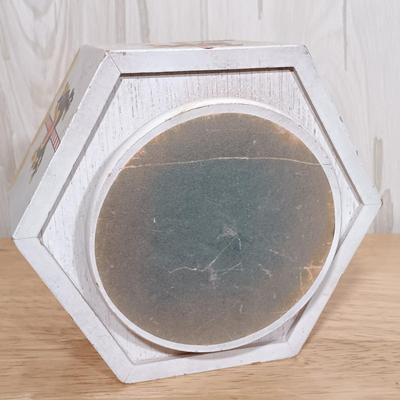 LOT 27: West German Rolly-Togs Roly Poly Clown, Carousel Music Box with Trinkets, Metal Drum & Marble Game