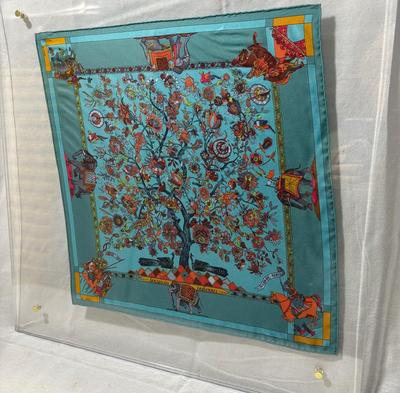 Hermés Silk Scarf in Display Frame (1018CR-ES)