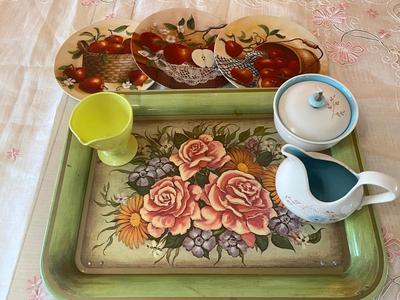 Vintage Grouping including tray